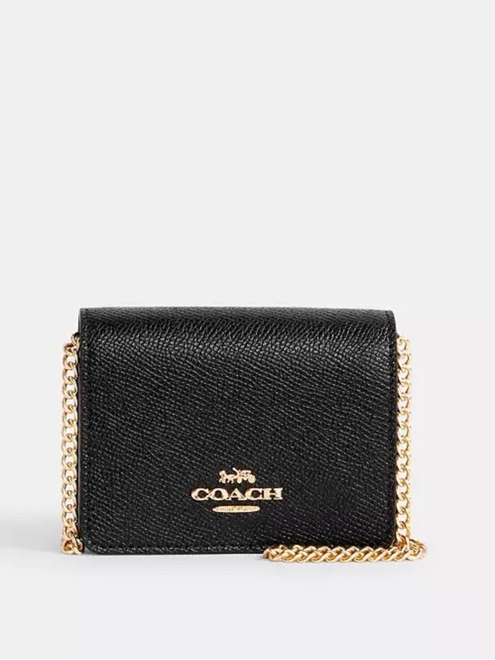 COACH Black Mini Wallet On A Chain